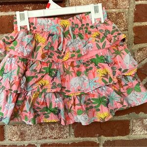 Mini Boden Size 8/9 Ruffled Animal Skort
